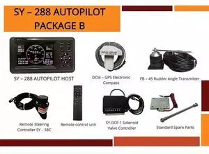 SY-288 GPS marine autopilot, with compass, instrument panel mounted autopilot main unit, and steering system hinge, suitable for DC24V CCS marine autopilot systems. SY-288 GPS marine autopilot, with compass, instrument panel mounted autopilot main unit, and steering system hinge, suitable for DC24V CCS marine autopilot systems.
