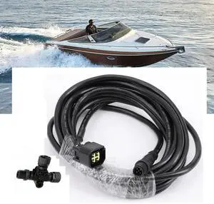 Engine interface cable, NMEA2000 network connection, with T-connector, compatible with outboard engines 2006-2023 (2-meter (6.6-foot) cable) Engine interface cable, NMEA2000 network connection, with T-connector, compatible with outboard engines 2006-2023 (2-meter (6.6-foot) cable)