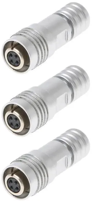 4-pin female push-pull aviation connector for ZCAM-E2-S6, E2-F6, and E2-F8 cameras, waterproof AConnect, 3-pack 4-pin female push-pull aviation connector for ZCAM-E2-S6, E2-F6, and E2-F8 cameras, waterproof AConnect, 3-pack