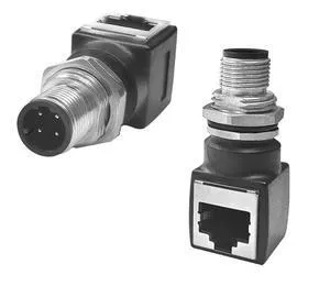 M12 D-4Pin-Mto RJ45-F-RA Connector Adapter Network Cable Right Angle Waterproof Socket M12 D-4Pin-Mto RJ45-F-RA Connector Adapter Network Cable Right Angle Waterproof Socket