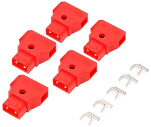 D-Tap male connector DIY plug, suitable for photographic V-type and gold-plated interfaces, 5-pack (red) D-Tap male connector DIY plug, suitable for photographic V-type and gold-plated interfaces, 5-pack (red)