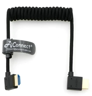 8K spiral HDMI 2.1 cable, supports 8K@60Hz, 48Gbps ultra-high-speed braiding, 12~18 inches in length, right-angle twist. 8K spiral HDMI 2.1 cable, supports 8K@60Hz, 48Gbps ultra-high-speed braiding, 12~18 inches in length, right-angle twist.