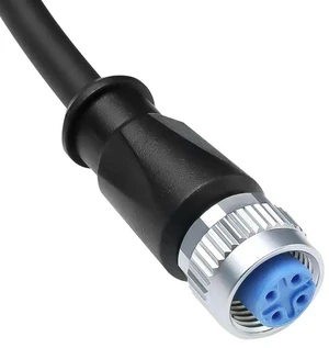 26.2 ft (8 m) M12 Type A coded 4-pin female to open-end power I/O cable, suitable for sensors, actuators, industrial automation PLC shielded cable chains. 26.2 ft (8 m) M12 Type A coded 4-pin female to open-end power I/O cable, suitable for sensors, actuators, industrial automation PLC shielded cable chains.