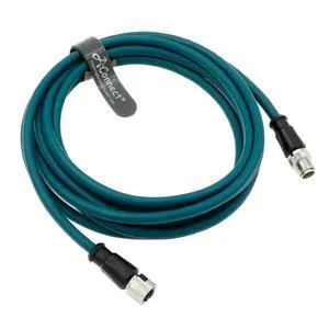 M12 8-pin X-Code male-to-female aviation sensor industrial cable, highly flexible shielded, suitable for device networks and fieldbus modules (2M). M12 8-pin X-Code male-to-female aviation sensor industrial cable, highly flexible shielded, suitable for device networks and fieldbus modules (2M).