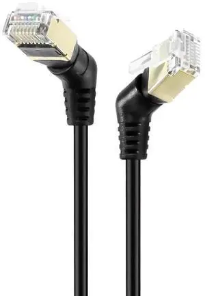 360° rotating RJ45 Cat8 Ethernet cable, 40Gbps, 32AWG ultra-thin high-speed cable, suitable for gaming and streaming (2M). 360° rotating RJ45 Cat8 Ethernet cable, 40Gbps, 32AWG ultra-thin high-speed cable, suitable for gaming and streaming (2M).