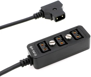 Threaded splitter cable, D-type male to 3-port P-type connector, metal splitter power cord, 21 inches (54 cm) (Black) Threaded splitter cable, D-type male to 3-port P-type connector, metal splitter power cord, 21 inches (54 cm) (Black)