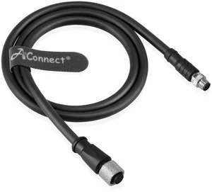 Plug and play adapter cable, M12 12-pin female to M8 6-pin male (1m 39.3in) (Black Straight) Plug and play adapter cable, M12 12-pin female to M8 6-pin male (1m 39.3in) (Black Straight)