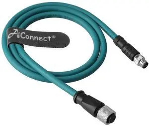 Plug and play adapter cable, M12 12-pin female to M8 6-pin male (60 cm 23.6 inches) (olive straight) Plug and play adapter cable, M12 12-pin female to M8 6-pin male (60 cm 23.6 inches) (olive straight)