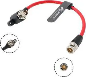 SDI protector/electric isolator power cord, BNC female to male, 8 inches (20 cm), red. SDI protector/electric isolator power cord, BNC female to male, 8 inches (20 cm), red.
