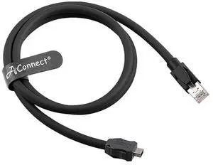IX to RJ45 Cat6A Industrial Ethernet Cable IX30G-A-10S-CV(7.0) Industrial Automation Sensor PoE High-Flexibility Cable Carrier (50CM) (Black) IX to RJ45 Cat6A Industrial Ethernet Cable IX30G-A-10S-CV(7.0) Industrial Automation Sensor PoE High-Flexibility Cable Carrier (50CM) (Black)