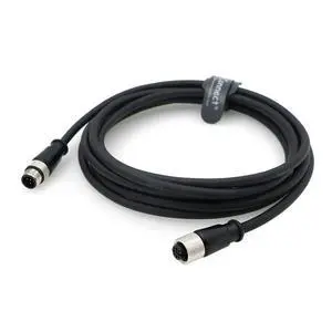 M12 5-pin male A-type coded to 5-pin female industrial shielded cable and aviation sensor connector, suitable for equipment network fieldbus modules (300CM). M12 5-pin male A-type coded to 5-pin female industrial shielded cable and aviation sensor connector, suitable for equipment network fieldbus modules (300CM).