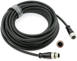 M12 5-pin male A-type coded to 5-pin female industrial shielded cable and aviation sensor connector, suitable for device network fieldbus modules (8M). M12 5-pin male A-type coded to 5-pin female industrial shielded cable and aviation sensor connector, suitable for device network fieldbus modules (8M).