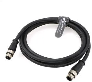 M12 8-pin A-type male to 8-pin A-type male high-flexibility industrial Ethernet shielded waterproof cable, suitable for industrial cameras (10M). M12 8-pin A-type male to 8-pin A-type male high-flexibility industrial Ethernet shielded waterproof cable, suitable for industrial cameras (10M).