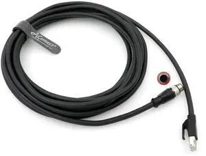 M12 Type A RJ45 Ethernet cable for DM300 in sight 7000 DMR series, M12 8-pin Type A male to RJ45 adapter, for industrial cameras (10M) (Black). M12 Type A RJ45 Ethernet cable for DM300 in sight 7000 DMR series, M12 8-pin Type A male to RJ45 adapter, for industrial cameras (10M) (Black).