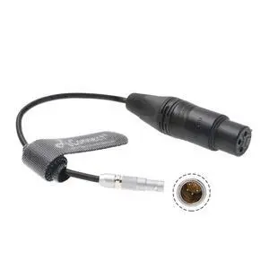 Audio cable for Z CAM E2 camcorder, straight 5-pin male to XLR 3-pin female, 6 inches (15 cm). Audio cable for Z CAM E2 camcorder, straight 5-pin male to XLR 3-pin female, 6 inches (15 cm).