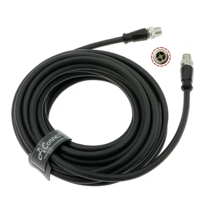 M12 8-pin male X-Code to 8-pin male X-Code shielded Ethernet cable, suitable for industrial cameras, highly flexible waterproof cable (20M). M12 8-pin male X-Code to 8-pin male X-Code shielded Ethernet cable, suitable for industrial cameras, highly flexible waterproof cable (20M).