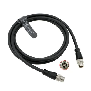 M12 8-pin male X-Code to 8-pin male X-Code shielded Ethernet cable, suitable for industrial cameras, highly flexible waterproof cable (2M). M12 8-pin male X-Code to 8-pin male X-Code shielded Ethernet cable, suitable for industrial cameras, highly flexible waterproof cable (2M).