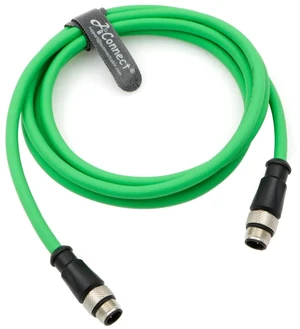 M12 4-pin D-type male to 4-pin D-type male Cat5e Ethernet waterproof shielded flexible cable, suitable for industrial applications, eco-friendly (2M 6.5Ft). M12 4-pin D-type male to 4-pin D-type male Cat5e Ethernet waterproof shielded flexible cable, suitable for industrial applications, eco-friendly (2M 6.5Ft).