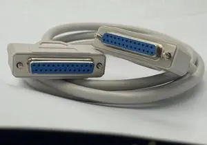 DB25 male-to-male connector cable, 25-pin, 25P terminal block matching extension serial cable, shielded (1.5m). DB25 male-to-male connector cable, 25-pin, 25P terminal block matching extension serial cable, shielded (1.5m).