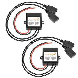 2PCS DC 12V 24V to 5V 6A 30W Dual USB Female DC Step Down Converter Power Adapter Buck Module 2PCS DC 12V 24V to 5V 6A 30W Dual USB Female DC Step Down Converter Power Adapter Buck Module