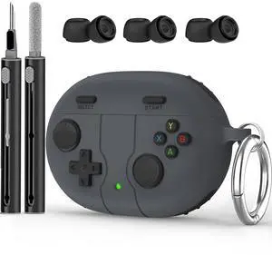 Studio Buds Plus Case Cover, 2021/2023 New Studio Buds, Wireless Earbuds Silicone Case Accessories with Keychain, Dark Grey Studio Buds Plus Case Cover, 2021/2023 New Studio Buds, Wireless Earbuds Silicone Case Accessories with Keychain, Dark Grey