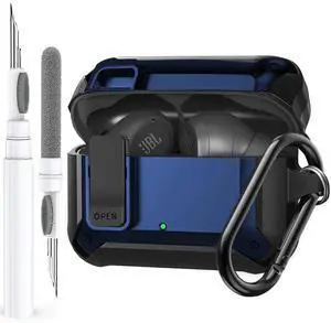 Compatible with Vibe 200TWS/Vibe Beam Case Cover Lock Clip with Cleaner Kit, Cool Protective Cover Men Women with Carabiner for Vibe Beam 2 Charging Case - Blue Compatible with Vibe 200TWS/Vibe Beam Case Cover Lock Clip with Cleaner Kit, Cool Protective Cover Men Women with Carabiner for Vibe Beam 2 Charging Case - Blue