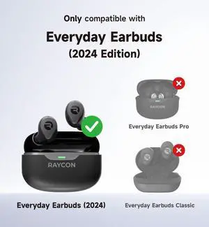 Case for Everyday Earbuds (2024 Edition), Shockproof Magnetic Case for Bluetooth True Wireless in-Ear Buds Headphones, Protective Cover with Magnetic Lid Lock & Carabiner, Black Case for Everyday Earbuds (2024 Edition), Shockproof Magnetic Case for Bluetooth True Wireless in-Ear Buds Headphones, Protective Cover with Magnetic Lid Lock & Carabiner, Black