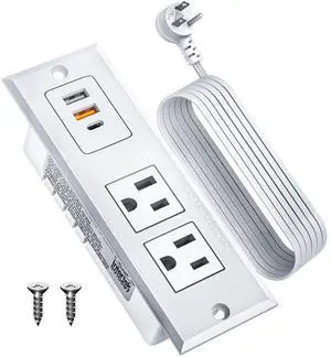 Recessed Power Strip with 18W USB C Fast Charging Conference Recessed Outlet, Space-Saver for Furniture Side Table, 2 AC Outlets, 3 USB Ports, 6ft Cord, 45° Thin Flat Plug, White Recessed Power Strip with 18W USB C Fast Charging Conference Recessed Outlet, Space-Saver for Furniture Side Table, 2 AC Outlets, 3 USB Ports, 6ft Cord, 45° Thin Flat Plug, White