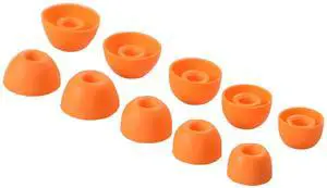 Replacement Eartips Silicone Buds Ear Tips Set for Wireless Earbuds, 10 Pairs (Electric Orange) Replacement Eartips Silicone Buds Ear Tips Set for Wireless Earbuds, 10 Pairs (Electric Orange)