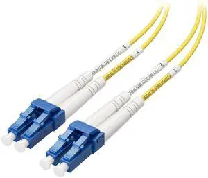 Plenum Rated Duplex OS2 Single Mode Fiber Optic Patch Cable - 7m / 23ft, LC to LC UPC 9/125 OFNP OS2 Fiber Optic Cable Plenum Rated Duplex OS2 Single Mode Fiber Optic Patch Cable - 7m / 23ft, LC to LC UPC 9/125 OFNP OS2 Fiber Optic Cable