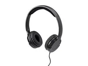 Hi-Fi Lightweight On-Ear Headphones - with in-Line Play/Pause Controls and Built-in Microphone, Black Hi-Fi Lightweight On-Ear Headphones - with in-Line Play/Pause Controls and Built-in Microphone, Black