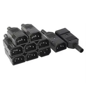 10Pcs AC250V 10A IEC320 C14 Male 3 Terminals Power Socket Adapter Connector 10Pcs AC250V 10A IEC320 C14 Male 3 Terminals Power Socket Adapter Connector