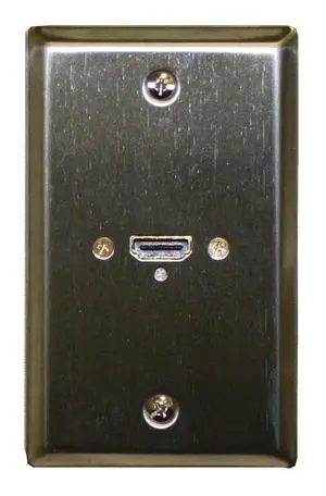 Stainless Steel Wall Plate with One HDMI Female Connector Stainless Steel Wall Plate with One HDMI Female Connector