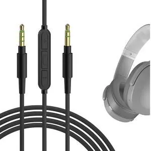 Audio Cable with Mic, 1/8" (3.5mm) to 3.5mm Aux Replacement Stereo Cord with Inline Microphone (5.6ft/1.7 m) Audio Cable with Mic, 1/8" (3.5mm) to 3.5mm Aux Replacement Stereo Cord with Inline Microphone (5.6ft/1.7 m)