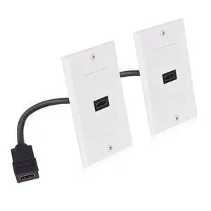 2-Pack 1-Port HDMI Wall Plate in White (4K UHD, ARC, and Ethernet Pass-Thru Support) 2-Pack 1-Port HDMI Wall Plate in White (4K UHD, ARC, and Ethernet Pass-Thru Support)