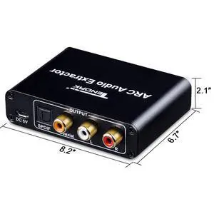 HDMI ARC Adapter, ARC Audio Extractor with Digital Optical TOSLINK SPDIF/Coaxial and Analog 3.5mm L/R Stereo Audio Converter for HDTV Soundbar Speaker Amplifier HDMI ARC Adapter, ARC Audio Extractor with Digital Optical TOSLINK SPDIF/Coaxial and Analog 3.5mm L/R Stereo Audio Converter for HDTV Soundbar Speaker Amplifier