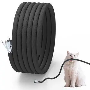 20FT-1/2inch Cord Management Cable and Wire Protector from Rabbits, Cats and Other Pets Black 20FT-1/2inch Cord Management Cable and Wire Protector from Rabbits, Cats and Other Pets Black