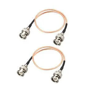 Male to Male Coax Cable RG316 RF Coaxial Cable 50 Ohm 1.5 Feet 2pcs for Video Signals, CCTV, DVR, Camera Male to Male Coax Cable RG316 RF Coaxial Cable 50 Ohm 1.5 Feet 2pcs for Video Signals, CCTV, DVR, Camera