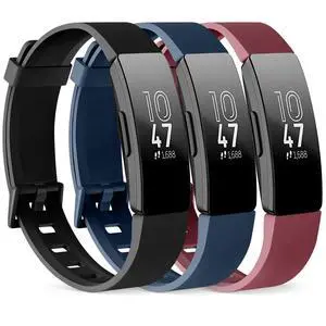 Pack 3 Silicone Bands for Replacement Wristbands for Women Men Small Large (Black+Navy Blue+Wine Red, Small: for 5.5"-7.9" wrists) Pack 3 Silicone Bands for Replacement Wristbands for Women Men Small Large (Black+Navy Blue+Wine Red, Small: for 5.5"-7.9" wrists)