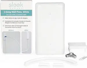 Internet Coaxial Cable Concealer with Adhesive Cable Management Kit and Female-to-Female Connector, UL Certified Internet Coaxial Cable Concealer with Adhesive Cable Management Kit and Female-to-Female Connector, UL Certified