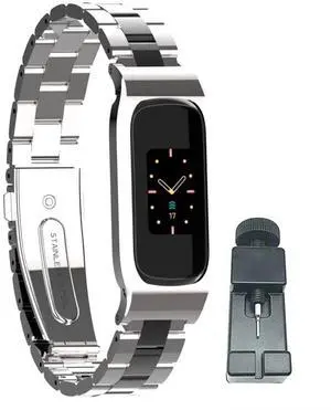 Compatible Bands, Stainless Steel Metal Replacement Strap Wrist Band for Fitness Tracker Compatible Bands, Stainless Steel Metal Replacement Strap Wrist Band for Fitness Tracker