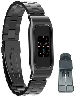 Compatible Bands, Stainless Steel Metal Replacement Strap Wrist Band Compatible for Fitness Tracker Compatible Bands, Stainless Steel Metal Replacement Strap Wrist Band Compatible for Fitness Tracker