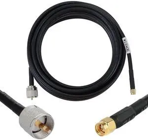 15 ft SMA Male to PL259 UHF S-MR240 Extension Cable (50 Ohm), Pure Copper Coaxial Cables for RF Applications, Antenna Analyzer, Handheld HAM & CB Radio, SWR Meter, Dummy Load 15 ft SMA Male to PL259 UHF S-MR240 Extension Cable (50 Ohm), Pure Copper Coaxial Cables for RF Applications, Antenna Analyzer, Handheld HAM & CB Radio, SWR Meter, Dummy Load
