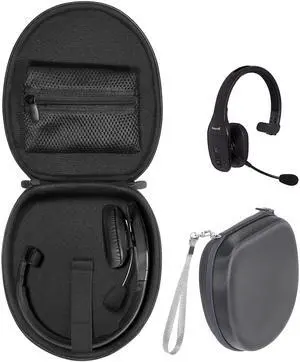 Case for Headset, Mesh Pocket for Cable, Amplifier and Other Accessories, Detachable Wrist Strap Case for Headset, Mesh Pocket for Cable, Amplifier and Other Accessories, Detachable Wrist Strap