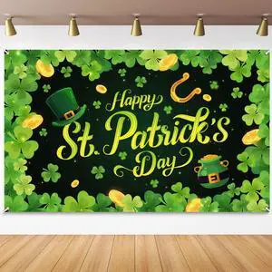 Backdrop Banner Decorations Large Fabric Clover Backdrop Decor Decorations Background Banner Shamrock Leaves Party Supplies Backdrop Banner Decorations Large Fabric Clover Backdrop Decor Decorations Background Banner Shamrock Leaves Party Supplies