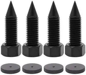 4 Pack Speaker Spikes Floor Protectors Adjustable Speaker Isolation Spikes M10 Black for Subwoofer CD DVD Player Turntable Recorder Chassis with Speaker Isolation Feet Pad (M10) 4 Pack Speaker Spikes Floor Protectors Adjustable Speaker Isolation Spikes M10 Black for Subwoofer CD DVD Player Turntable Recorder Chassis with Speaker Isolation Feet Pad (M10)
