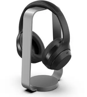 Aluminum Headphone Stand in Space Gray, Weighted Desk Headset Holder with Silicone Pad, Compatible with Most Headphone Sizes Aluminum Headphone Stand in Space Gray, Weighted Desk Headset Holder with Silicone Pad, Compatible with Most Headphone Sizes