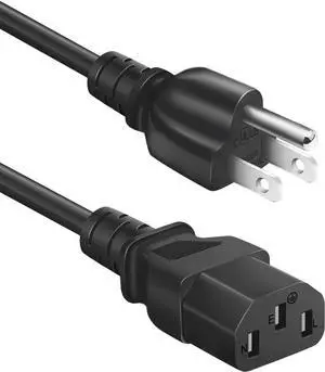 Universal 3-Prong AC Power Cable for Computers, TVs, Monitors & More, Black (10 Feet) Universal 3-Prong AC Power Cable for Computers, TVs, Monitors & More, Black (10 Feet)