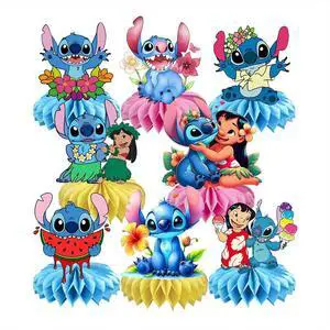 8Pcs Stitch Table Centerpiece Double Side Design Birthday Party Supplies for Kids Party Table Decorations 8Pcs Stitch Table Centerpiece Double Side Design Birthday Party Supplies for Kids Party Table Decorations