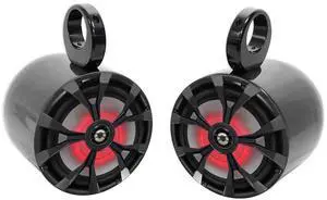 RKL80MB Bundle: Pair RKL80MB 8" 900W Marine Wakeboard LED Tower Speakers-Black, Pair MAC80B 7.7" Black Aluminum Wakeboard Speaker Pods, 2-Items RKL80MB Bundle: Pair RKL80MB 8" 900W Marine Wakeboard LED Tower Speakers-Black, Pair MAC80B 7.7" Black Aluminum Wakeboard Speaker Pods, 2-Items